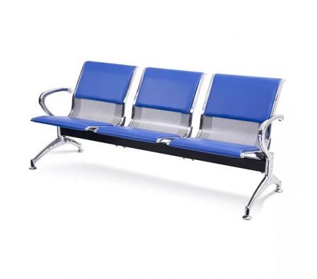 SILLA DE ESPERA TANDEM 3 CUERPOS CENTURY (ALMOHADON AZUL) LEVEL