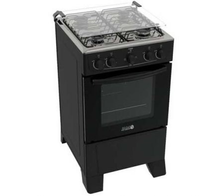 COCINA JAM COMBI 4H CON HORNO ELECTRICO NEGRO