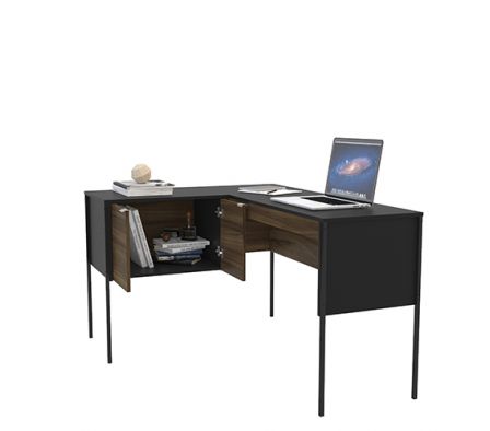 ESCRITORIO ESQUINERO MAIORCA 210085 NEGRO / NEW AVELLANA