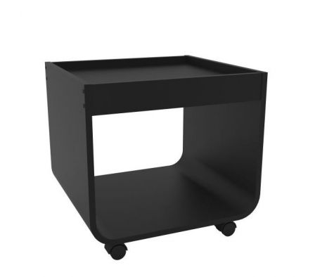 MESA AUXILIAR POLITORNO INDIA NEGRO CON RUEDAS 220015