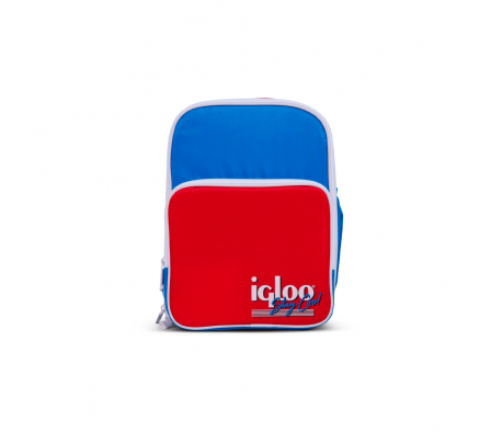 MOCHILA TERMICA IGLOO 12 LATAS RETRO ROJO/AZUL 63075