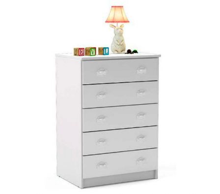 COMODA POLITORNO 05 CAJONES BLANCO 2541