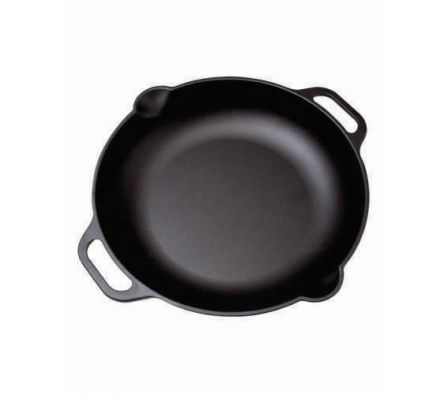 SARTEN DE HIERRO FUNDIDO VICTORIA C/ 2 ASAS PRECURADA 32CM Ref:625