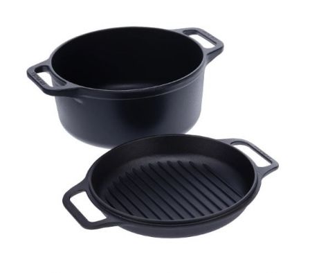 COMBO OLLA/SARTEN VICTORIA 5.7LTS PRECURADA 26CM Ref:8966