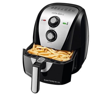 FREIDORA SIN ACEITE-AIR FRYER MONDIAL - GRAND FAMILY INOX 5,5L AF-55i