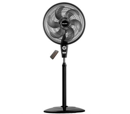 VENTILADOR DE PIE MALLORY AIR TIMER NEGRO 40CM 3 VEL. 126 W C/ CONTROL REMOTO