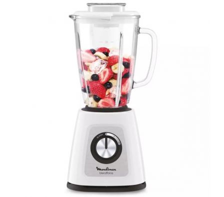 LICUADORA MOULINEX LM435 2V 1,75L 800W VASO VIDRIO BLANCO