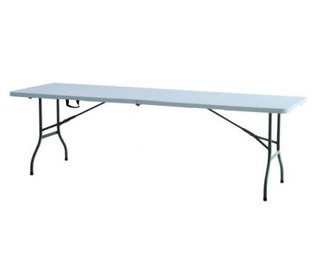 MESA RECTANGULAR PLEGABLE UNIQUE BLANCA 240 MPRB240