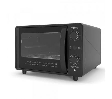 HORNO ELECTRICO TOKYO POP TIME NEGRO 45 LTRS C/TIMER 300C/1700W