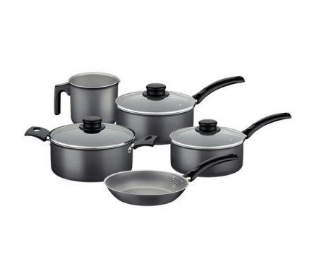 JUEGO DE OLLAS TRAMONTINA 5 PZAS. TURIM NEGRA