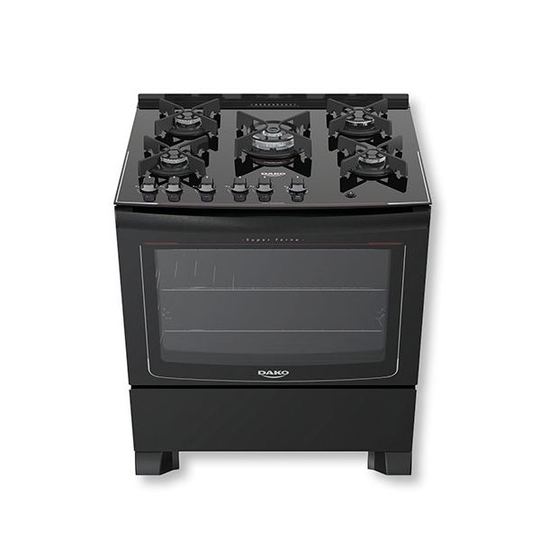 COCINA DAKO GLASS 5Hr. Ee. M.v. Luz, NEGRA