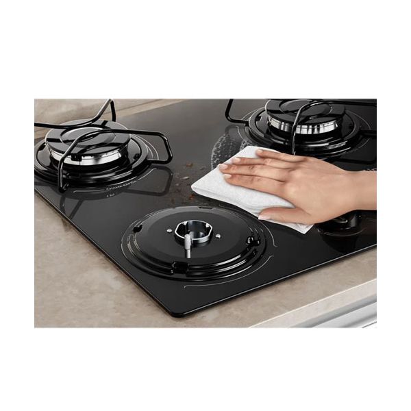 ANAFE CONTINENTAL A GAS 5 HORNALLAS MESA DE VIDRIO TEMPLADO NEGRO