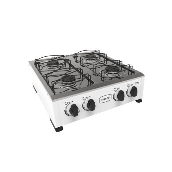 COCINA REALCE APOLO 4 HORNALLAS S/TAPA BLANCO